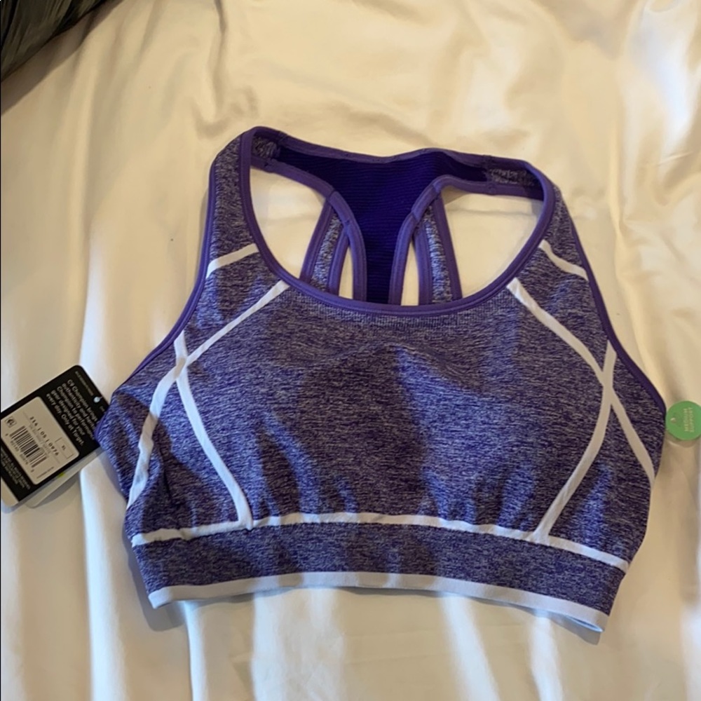 Purple sports bra